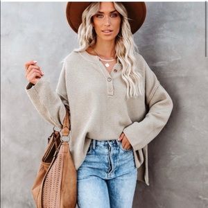 Vici | Montana Cotton Henley Sweater